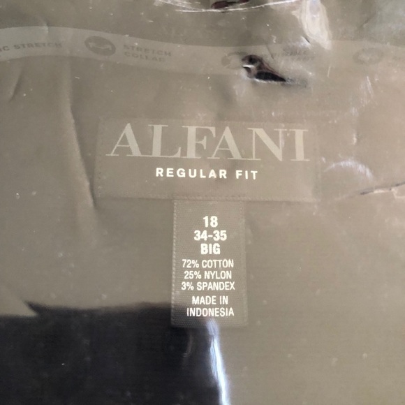 Alfani Black BIG button down shirt for men - Picture 4 of 6